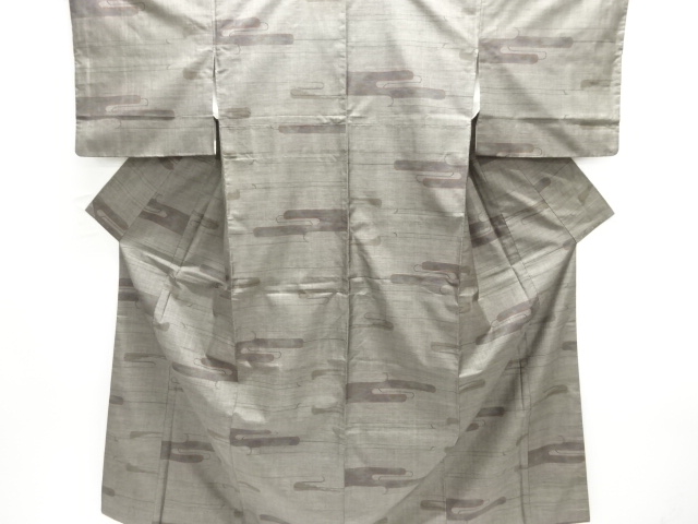 クリスマスセール大特価品　ヱ霞模様織り出し本場泥大島紬着物(9マルキ)